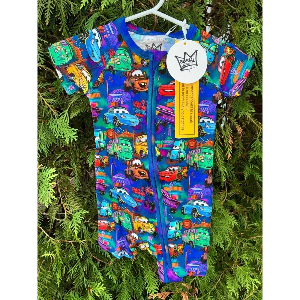 Serial Bamboo Neon Cars 18/24M Shortie NWT
